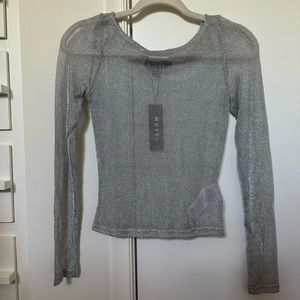 motel rocks long sleeve mesh top